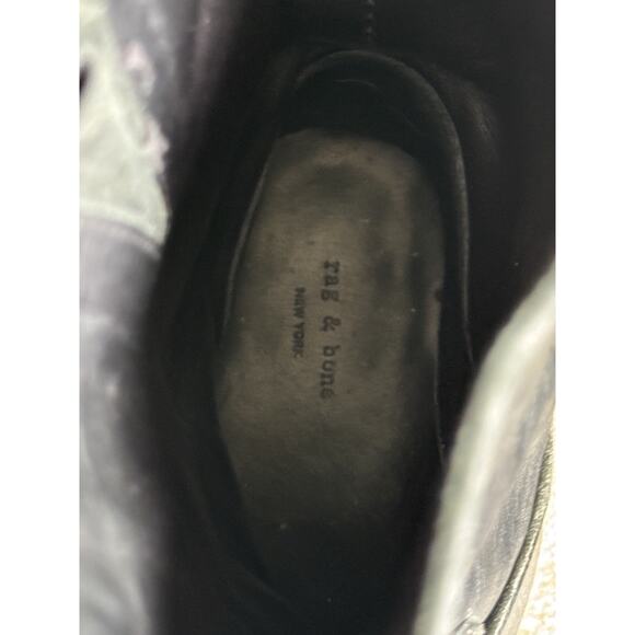 RAG & BONE Moto Boots Women’s Size 37 US 7 Black Leather Stud Strap Ankle Boots - Picture 8 of 11